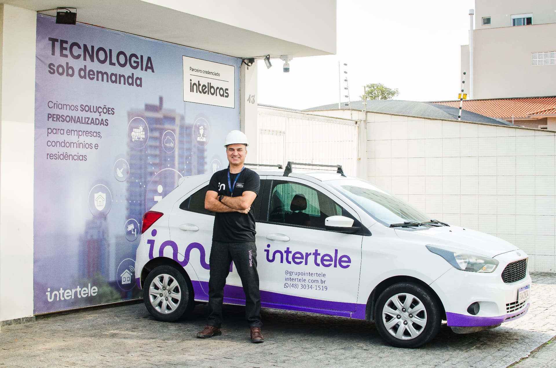 Atendimento técnico Intertele em campo